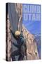 Utah, Rock Climber-Lantern Press-Stretched Canvas