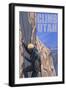 Utah, Rock Climber-Lantern Press-Framed Art Print