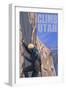 Utah, Rock Climber-Lantern Press-Framed Art Print