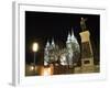 Utah, Salt Lake City, Mormon Theatre Monument in Honour of Brigham Young and the Pioneers, USA-Christian Kober-Framed Photographic Print