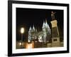 Utah, Salt Lake City, Mormon Theatre Monument in Honour of Brigham Young and the Pioneers, USA-Christian Kober-Framed Photographic Print