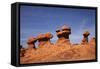 Utah, San Rafael Desert, Hoodoos at Goblin Valley State Park-David Wall-Framed Stretched Canvas