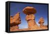 Utah, San Rafael Desert, Hoodoos at Goblin Valley State Park-David Wall-Framed Stretched Canvas