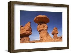 Utah, San Rafael Desert, Hoodoos at Goblin Valley State Park-David Wall-Framed Photographic Print