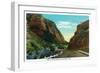 Utah - Scenic View in Provo Canyon Near Provo, c.1936-Lantern Press-Framed Art Print