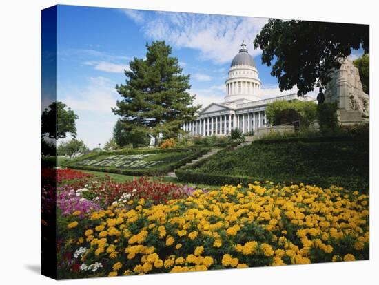 Utah State Capitol Building and Garden, Salt Lake City, Utah, USA-Scott T. Smith-Stretched Canvas
