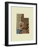 Utah State Map-Lanre Adefioye-Framed Giclee Print