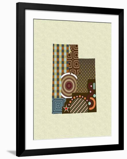 Utah State Map-Lanre Adefioye-Framed Giclee Print