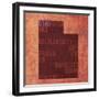 Utah State Words-David Bowman-Framed Giclee Print