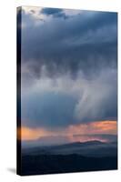 Utah. Storm over the Desert at Sunset from Overlook in the Manti-La Sal National Forest-Judith Zimmerman-Stretched Canvas