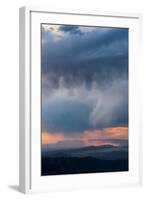 Utah. Storm over the Desert at Sunset from Overlook in the Manti-La Sal National Forest-Judith Zimmerman-Framed Photographic Print