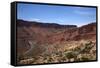 Utah, Us Route 191 and Zigzag Road Entering Arches National Park-David Wall-Framed Stretched Canvas