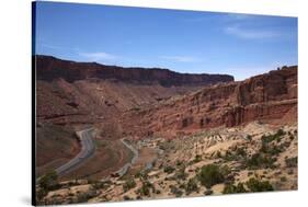 Utah, Us Route 191 and Zigzag Road Entering Arches National Park-David Wall-Stretched Canvas