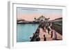 Utah, View of Crowds Arriving at the Saltair Pavilion-Lantern Press-Framed Art Print