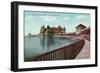 Utah, View of the Great Salt Lake Front from the Saltair Pavilion Boardwalk-Lantern Press-Framed Art Print