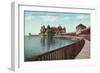 Utah, View of the Great Salt Lake Front from the Saltair Pavilion Boardwalk-Lantern Press-Framed Art Print