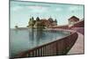 Utah, View of the Great Salt Lake Front from the Saltair Pavilion Boardwalk-Lantern Press-Mounted Art Print