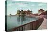 Utah, View of the Great Salt Lake Front from the Saltair Pavilion Boardwalk-Lantern Press-Stretched Canvas