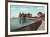 Utah, View of the Great Salt Lake Front from the Saltair Pavilion Boardwalk-Lantern Press-Framed Art Print