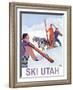 Utah Vintage Ski Dream-null-Framed Giclee Print