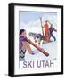 Utah Vintage Ski Dream-null-Framed Giclee Print