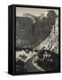 Utah, Virgin, Traffic on the Zion-Mt, Carmel Highway, Winter, USA-Walter Bibikow-Framed Stretched Canvas