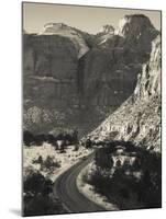 Utah, Virgin, Traffic on the Zion-Mt, Carmel Highway, Winter, USA-Walter Bibikow-Mounted Photographic Print