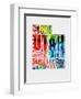 Utah Watercolor Word Cloud-NaxArt-Framed Art Print