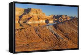 Utah. Weathering Pit Ridge at Lake Powell-Jaynes Gallery-Framed Stretched Canvas