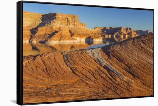 Utah. Weathering Pit Ridge at Lake Powell-Jaynes Gallery-Framed Stretched Canvas