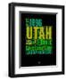 Utah Word Cloud 1-NaxArt-Framed Art Print