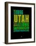 Utah Word Cloud 1-NaxArt-Framed Art Print