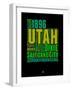 Utah Word Cloud 1-NaxArt-Framed Art Print