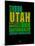 Utah Word Cloud 1-NaxArt-Mounted Art Print