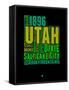 Utah Word Cloud 1-NaxArt-Framed Stretched Canvas