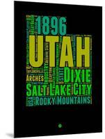 Utah Word Cloud 1-NaxArt-Mounted Art Print