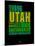 Utah Word Cloud 1-NaxArt-Mounted Art Print