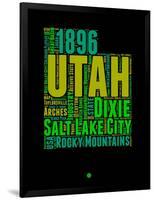 Utah Word Cloud 1-NaxArt-Framed Art Print