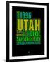 Utah Word Cloud 1-NaxArt-Framed Art Print