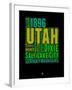 Utah Word Cloud 1-NaxArt-Framed Art Print