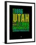 Utah Word Cloud 1-NaxArt-Framed Art Print