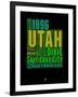 Utah Word Cloud 1-NaxArt-Framed Art Print