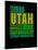 Utah Word Cloud 1-NaxArt-Stretched Canvas