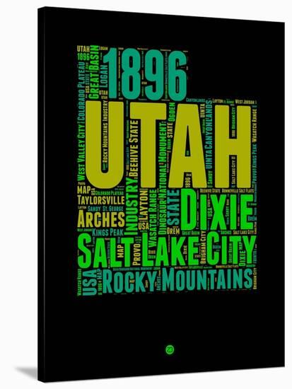 Utah Word Cloud 1-NaxArt-Stretched Canvas