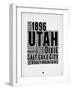 Utah Word Cloud 2-NaxArt-Framed Art Print