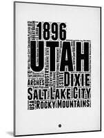 Utah Word Cloud 2-NaxArt-Mounted Art Print