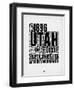 Utah Word Cloud 2-NaxArt-Framed Art Print