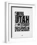 Utah Word Cloud 2-NaxArt-Framed Art Print