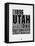 Utah Word Cloud 2-NaxArt-Framed Stretched Canvas