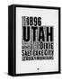 Utah Word Cloud 2-NaxArt-Framed Stretched Canvas